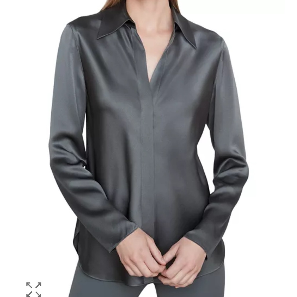 Silk Button Down Blouse